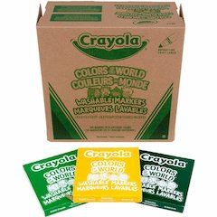 Crayola Multicultural Colors Washable Markers - Washable - Assorted, Almond, Gold, Rose Ink - 240 / Box