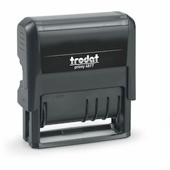 Trodat 12-Message Business Stamp - Message Stamp - ANSWERED, BACKORDERED, CANCELLED, BILLED, RECEIVED, CHARGED, CHECKED, DELIVERED, ENTERED, PAID, SHIPPED, ... - 0.37" Impression Width - 10000 Impress