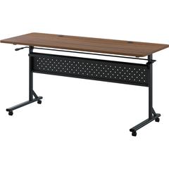 Lorell Shift 2.0 Flip and Nesting Mobile Table - Laminated Rectangle Top - 198 lb Capacity - 60" Table Top Length x 24" Table Top Width x 1" Table Top Thickness - 29.50" Height - Assembly Required - W