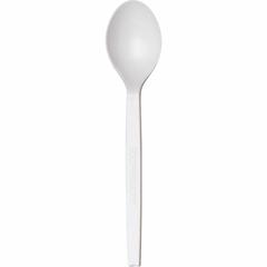 WNA 7" Plant Starch Spoons - Spoon - Breakroom - Plant Starch - Beige - 50/Pack - 20 / Carton