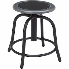 National Public Seating 6800 Series Stools - Black Seat Color - Steel, Metal Seat Material - Black Frame Color - Steel Frame Material - Curved Leg Base - Steel - 1 Each