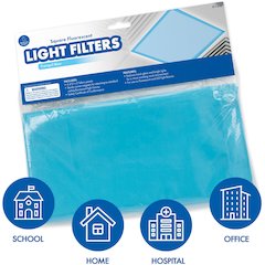 Educational Insights Square Fluorescent Light Filters (Tranquil Blue) - 4 / Pack