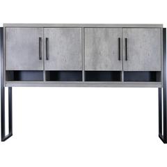 Mason Modern Wood Laminate Hutch With Wood Doors,Concrete Gray