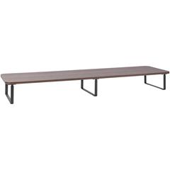 Lorell Quick-Install Monitor Laptop Riser - 4.80" Height x 39.40" Width x 10.20" Depth - Powder Coated - Steel, Particleboard, Silicone - Teak