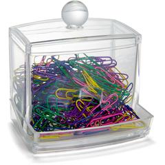 Officemate Paper Clip Dispenser - 1 Each - Clear - PVC-free