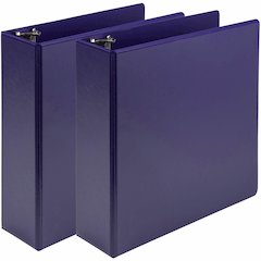 Samsill Earth's Choice Plant-based View Binders - 3" Binder Capacity - Letter - 8 1/2" x 11" Sheet Size - 3 Ring - Fastener: Round Ring - Chipboard, Polypropylene, Plastic - Purple - Recycled - Durabl