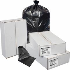 Everyday Genuine Joe Low-Density Can Liners - 60 gal Capacity - 58" Length x 38" Width x 1.10 mil (28 Micron) Thickness - Low Density - Black - Resin - Office Waste, Receptacle - Recycled - 100 / Cart