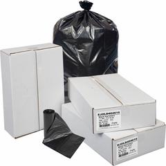 Everyday Genuine Joe Low-Density Can Liners - 45 gal Capacity - 46" Length x 40" Width x 1.10 mil (28 Micron) Thickness - Low Density - Black - Resin - Office Waste, Receptacle - Recycled - 100 / Cart