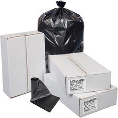Everyday Genuine Joe Low-Density Can Liners - 56 gal Capacity - 47" Length x 43" Width x 1.50 mil (38 Micron) Thickness - Low Density - Black - Resin - Office Waste, Receptacle - Recycled - 100 / Cart