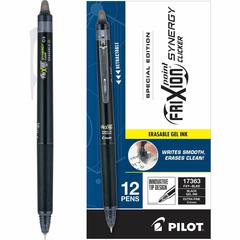 FriXion Erasable Gel Pens - Retractable - Erasable - Black Ink - Writing - 1 Dozen