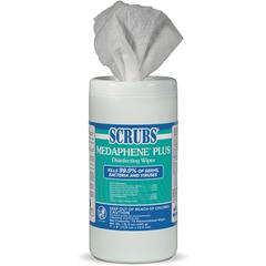 SCRUBS Medaphene Plus Disinfecting Wipes - Citrus Scent - 9" Length x 6" WidthDisinfectant, Deodorize, Textured, Absorbent, Pre-moistened, Easy to Use, Strong, Water Soluble, Anti-bacterial, Bleach-fr