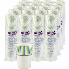 Genuine Joe 12 oz Cold Cups - 50 / Pack - 20 / Carton - White - Paper - Cold, Beverage