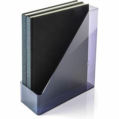 Officemate Literature/Magazine Holder - Vertical - 12.2" Height x 10.3" Width x 4.3" Depth - Plastic - Translucent Gray - Sturdy, Durable, Reusable - 1 Each