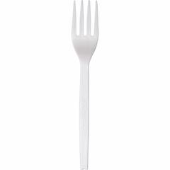 WNA 7" Plant Starch Forks - Fork - Breakroom - Plant Starch - Beige - 50/Pack - 20 / Carton