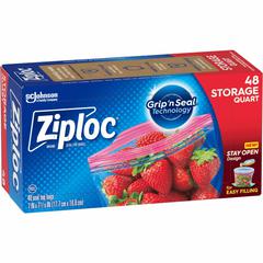 Ziploc&reg; Stand-Up Storage Bags - Blue - 9/Carton - Kitchen