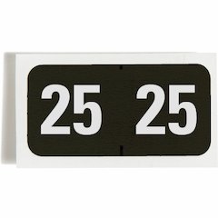Smead ETYJ Color-Coded Year Labels - 25 - 3/4" Height x 1 1/2" Width - Black - 1 Roll
