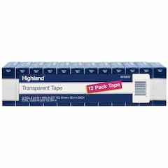 3M Highland Transparent Light-duty Tape - 27.78 yd Length x 0.75" Width - 1" Core - Transparent - Polypropylene Film - Acrylic Adhesive - Desktop Dispenser - For Packaging, Envelope, Mending, Sealing,