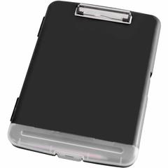 Business Source Storage Clipboard - Storage for 160 Sheet - Plastic - Black - 1 Each