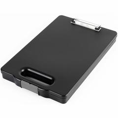 Business Source Storage Clipboard - Storage for 200 Sheet - Black - 1 Each