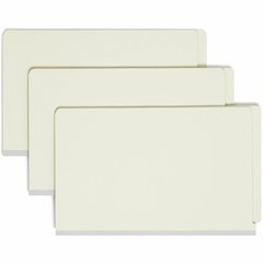Smead Straight Tab Cut Legal Recycled Classification Folder - 8 1/2" x 14" - 2" Expansion - 2 x 2S Fastener - 2" for Folder - End Tab Location - 2 Divider - 25 pt. - Pressboard - Gray, Green - Heavy D