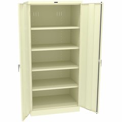 Tennsco Deluxe Unassembled Cabinets - 36" Width x 24" Depth x 78" Height - 5 x Shelf(ves) - 2 x Standard Door(s) - 200 lb Load Capacity - Louvered Panel, Ventilated, Welded, Knuckle Hinge, Locking Doo
