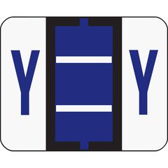 Smead BCCR Bar-Style Color-Coded Labels - "Alphabet" - 1 1/4" Width x 1" Length - Violet - 500 / Roll - 500 / Roll