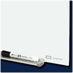 Quartet InvisaMount Anti-Glare Dry-Erase Board - 96" (8 ft) Width x 48" (4 ft) Height - White Glass Surface - Magnetic - Anti-glare, Non-absorbent, Stain Resistant, Ghost Resistant, Scratch Resistant,