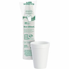 Dart J Cup 14 oz Squat Insulated Foam Cups - 14 fl oz - White - Foam - Cold Drink, Hot Drink, Soft Drink - 25/Pack - 40 / Carton