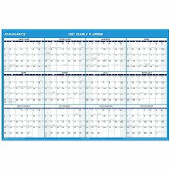 At-A-Glance Horizontal Reversible Erasable Wall Calendar - Extra Large - Julian Dates - Yearly - 12 Month - January 2026 to December 2026 - 48" x 32" Sheet Size - White Sheet - 1.63" x 1.50" Block - G