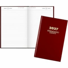 At-A-Glance Standard Diary Diary - Large - Business - Julian Dates - Daily - 1 Year - January 2026 to December 2026 - 1 Day Single Page Layout - 7 3/4" x 12 1/8" Sheet Size - Case Bound - Vinyl, Faux 