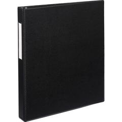 Avery&reg; DuraHinge Durable Binder with Label Holder - 1" Binder Capacity - Letter - 8 1/2" x 11" Sheet Size - 275 Sheet Capacity - 3 x D-Ring Fastener(s) - 4 Internal Pocket(s) - Poly - Black - Recy