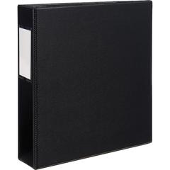 Avery&reg; DuraHinge Durable Binder with Label Holder - 2" Binder Capacity - Letter - 8 1/2" x 11" Sheet Size - 540 Sheet Capacity - 3 x D-Ring Fastener(s) - 4 Internal Pocket(s) - Poly - Black - Recy