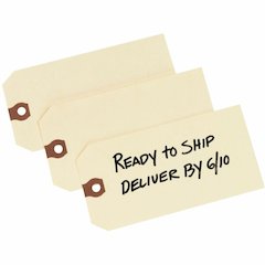 Avery&reg; Unstrung Shipping Tags, 11.5 pt. Stock, 5-1/4" x 2-5/8" , 1,000 Manila Hang Tags - 5.20" Length x 2.62" Width - Rectangular - Card Stock - Manila - 1000 / Box