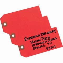 Avery&reg; Shipping Tags - Unstrung - 4.75" Length x 2.37" Width - Rectangular - 1000 / Box - Card Stock - Red