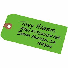 Avery&reg; Unstrung Shipping Tags, 11.5 pt. Stock, 4-3/4" x 2-3/8" , 1,000 Green Hang Tags - 4.75" Length x 2.37" Width - Rectangular - Card Stock - Green - 1000 / Box