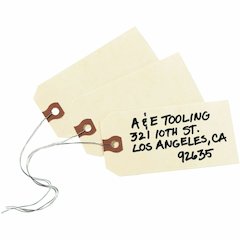 Avery&reg; Shipping Tags with Wire, 11.5 pt. Stock, 4-1/4" x 2-1/8" , 1,000 Manila Hang Tags - #26 - 4.25" Length x 2.12" Width - Rectangular - Wire Fastener - Card Stock - Manila - 1000 / Box