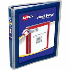 Avery&reg; Flexi-View 3 Ring Binder - 1" Binder Capacity - Letter - 8 1/2" x 11" Sheet Size - 175 Sheet Capacity - 1 2/5" Spine Width - 3 Ring - Fastener: Round Ring - Pocket: 1, Internal - Polypropyl