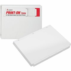 Avery&reg; Print-On 3-Hole Punched High-Speed Copier Tabs - 150 x Divider(s) - 150 Print-on Tab(s) - 5 - 5 Tab(s)/Set - 8.5" Divider Width x 11" Divider Length - 3 Hole Punched - White Paper Divider -