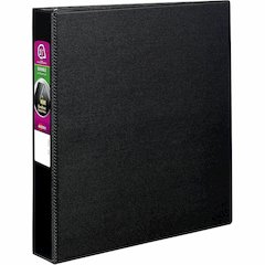 Avery&reg; Durable Binder - DuraHinge - 1 1/2" Binder Capacity - Letter - 8 1/2" x 11" Sheet Size - 375 Sheet Capacity - 3 Ring - Fastener: Slant D-Ring - Pocket: 2, Internal - Black - 1.28 lb - Recyc