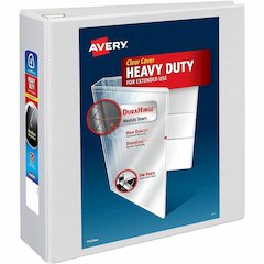 Avery&reg; Heavy-Duty Binder, 4" One Touch EZD(R) Rings, White (79104) - Avery&reg; Heavy-Duty View 3 Ring Binder, 4 Inch One Touch EZD(R) Rings, 780-Sheet Capacity, 4.5 Inch Wide Spine, Customizable 