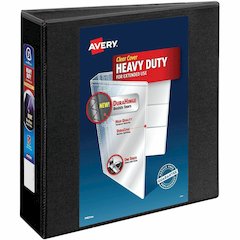 Avery&reg; Heavy-Duty View Black 3" Binder (79693) - Avery&reg; Heavy-Duty View 3 Ring Binder, 3" One Touch EZD(R) Rings, 3.5" Spine, 1 Black Binder (79693)