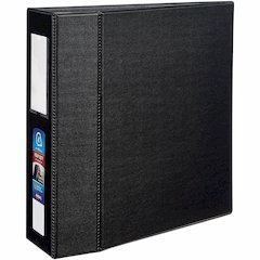 Avery&reg; Heavy Duty Binder 4" , One Touch™ Locking D Rings, Black - 4" Binder Capacity - Letter - 8 1/2" x 11" Sheet Size - 780 Sheet Capacity - 3 Ring - Fastener: Ring - Pocket: 4, Internal -