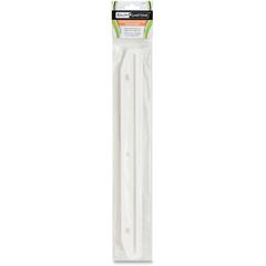 Baumgartens Magazine/Catalog Organizer Strips - 11.6" Length - 3 x Holes - Ring Binder - Clear - 12 / Pack