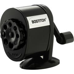 Bostitch Antimicrobial Manual Pencil Sharpener - Wall Mountable, Table Mountable - 8 Hole(s) - 4.3" Height x 2.5" Width - Metal - Black - 1 Each