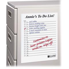 C-Line Dry Erase Sheets - Peel & Stick, 11 X 8-1/2, 25/BX, 57911
