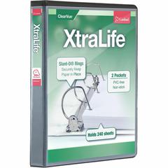 Cardinal Xtralife ClearVue Locking Slant-D Binders - 1" Binder Capacity - Letter - 8 1/2" x 11" Sheet Size - 270 Sheet Capacity - 1" Spine Width - 3 x D-Ring Fastener(s) - 2 Inside Front & Back Pocket