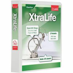 Cardinal Xtralife ClearVue Locking Slant-D Binders - 1 1/2" Binder Capacity - Letter - 8 1/2" x 11" Sheet Size - 375 Sheet Capacity - 1 3/5" Spine Width - 3 x D-Ring Fastener(s) - 2 Inside Front & Bac