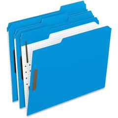 Pendaflex 1/3 Tab Cut Letter Recycled Top Tab File Folder - 8 1/2" x 11" - 2" Expansion - 2 Fastener(s) - 2" Fastener Capacity for Folder - Top Tab Location - Assorted Position Tab Position - Blue - 1