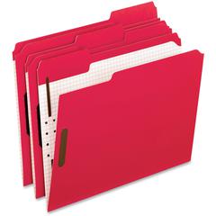 Pendaflex 1/3 Tab Cut Letter Recycled Top Tab File Folder - 8 1/2" x 11" - 2" Expansion - 2 Fastener(s) - 2" Fastener Capacity for Folder - Top Tab Location - Assorted Position Tab Position - Red - 10
