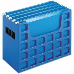 Pendaflex Plastic Desktop Letter Hanging File - 9.50" Height x 12.19" Width x 6" Depth - Desktop, Counter - Blue - Plastic - 1 Each